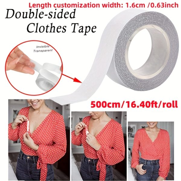 32/288pcs Double-Sided Fashion Tape – Transparent Body & Clothing Adhesive Strips for Dress and Wardrobe Fixes - Image 5