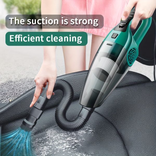 12V Car Vacuum Cleaner with Strong Suction – Handheld Auto Vac with 4 Cleaning Modes, Long Cord & 2 Nozzles – Compact Interior Cleaner for Pet Hair, Dust & Debris – Durable, Battery-Free Design - Image 4