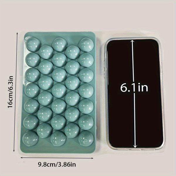 1pc Round Ice Cube Tray Mould – Plastic Sphere Ice Maker for Freezer in Pink & Light Blue – Multifunctional Kitchen Tool - Image 6