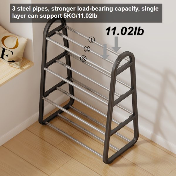 A-Type 4-Layer Shoe Rack – Durable Plastic Shoe Organiser, Easy to Assemble & Space-Saving Design - Image 7