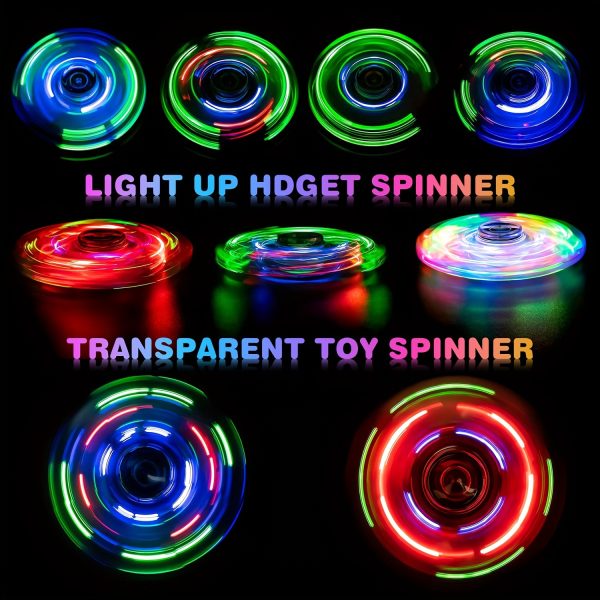 FIGROL LED Finger Top Toy – Flashing Light Spinner with GCC Button Battery – Fun Party Gift, Birthday Bag Filler, Classroom Prize, Halloween & Christmas Toy for Kids - Image 6