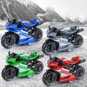 1pc Alloy Pull-Back Motorcycle Toy – Simulation Racing Model with Thick Anti-Fall Wheels – Durable & Wear-Resistant Motorbike for Kids’ Playtime Fun