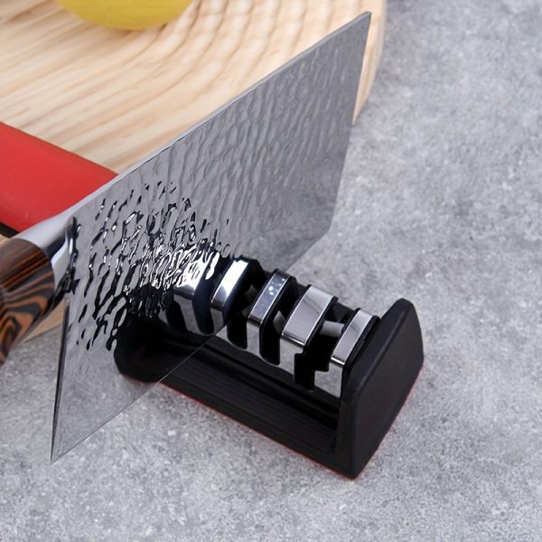 Grade 4 Knife Sharpener – Tungsten Steel & Ceramic Blades with Quick Sharpening Stone for Kitchen Knives - Image 11