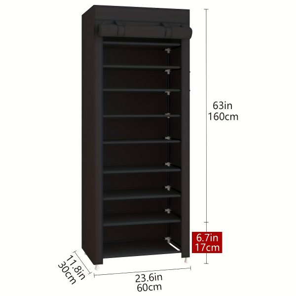 Multi-Layer Large Capacity Storage Rack with Dust Cover – Organiser with Zipper Closure for Clothes, Shoes & Household Items - Image 7