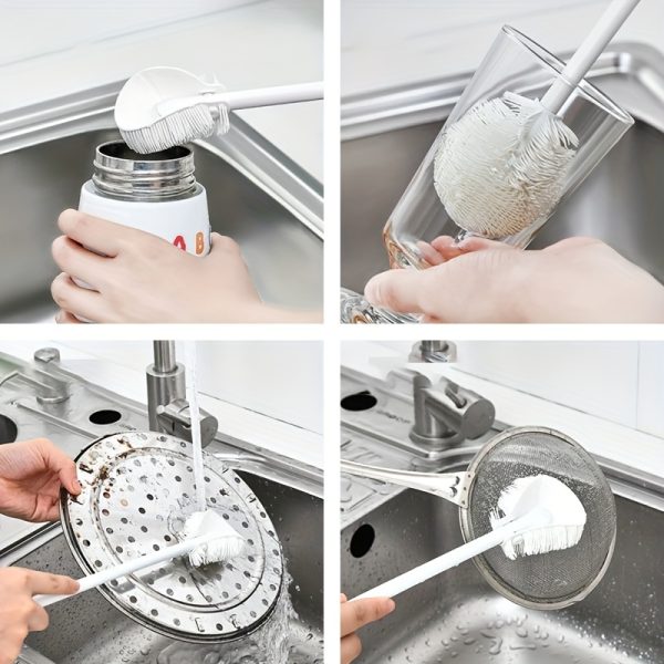 470ml Leak-Proof Oil & Seasoning Bottle with Spray & Pour Functions – Dual-Use Cooking Oil Container for Soy Sauce, Vinegar – Includes 360° Foldable Long Handle Silicone Cup Brush - Image 12
