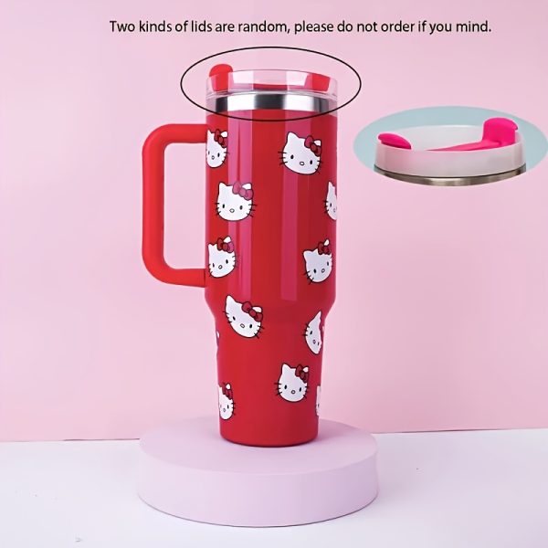 Sanrio Hello Kitty Stainless Steel Water Bottle with Handle – Cute & Durable Travel Flask for Daily Use, Juice & Car Rides - Image 4