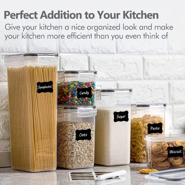 THELIFE 10pcs BPA-Free Plastic Food Storage Containers with Lids – Airtight, Stackable Meal Prep & Kitchen Organisation Set - Image 8