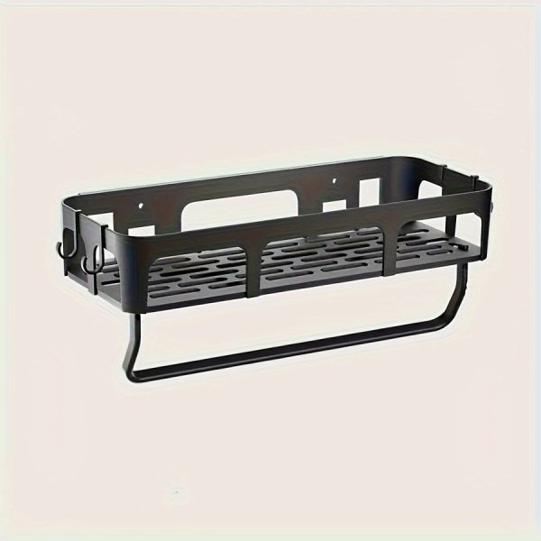 Easy-Install No-Drill Kitchen Storage Rack with Hooks – Wall-Mounted Multifunctional Organiser for Utensils, Towels & More - Image 2