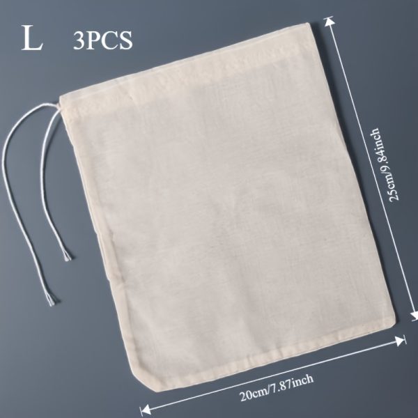 3pcs Reusable Fabric Cheesecloth – Multipurpose Muslin Cloth for Straining, Cooking, Baking, Juicing & Cheese Making - Image 9