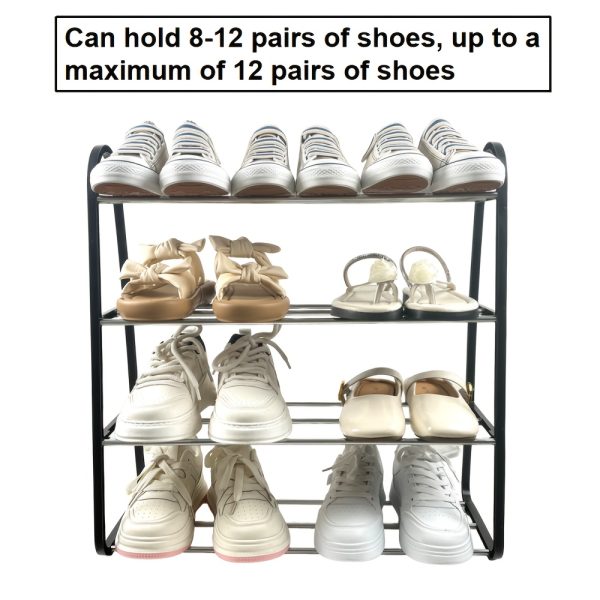 A-Type 4-Layer Shoe Rack – Durable Plastic Shoe Organiser, Easy to Assemble & Space-Saving Design - Image 5