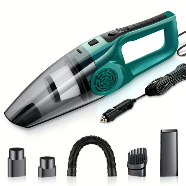12V Car Vacuum Cleaner with Strong Suction – Handheld Auto Vac with 4 Cleaning Modes, Long Cord & 2 Nozzles – Compact Interior Cleaner for Pet Hair, Dust & Debris – Durable, Battery-Free Design - Image 5