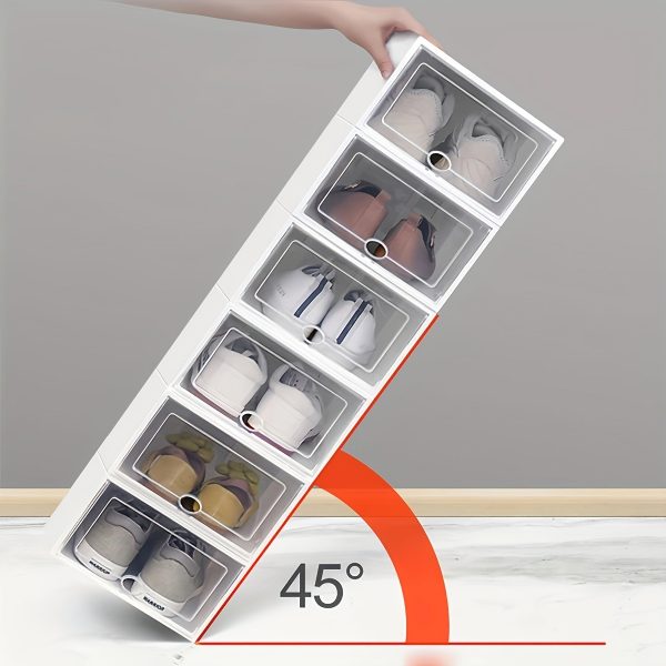 White Shoe Cabinet – Multi-Layer Dustproof Shoe Storage Organiser with Modern Design for Hallways, Bedrooms & Entryways - Image 6