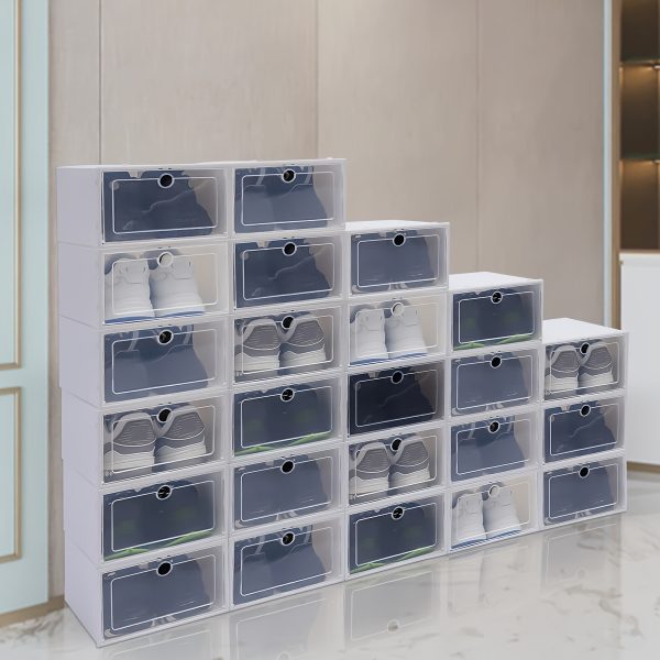 White Shoe Cabinet – Multi-Layer Dustproof Shoe Storage Organiser with Modern Design for Hallways, Bedrooms & Entryways - Image 2