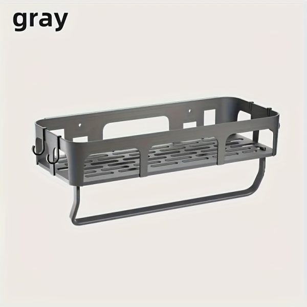 Easy-Install No-Drill Kitchen Storage Rack with Hooks – Wall-Mounted Multifunctional Organiser for Utensils, Towels & More - Image 5