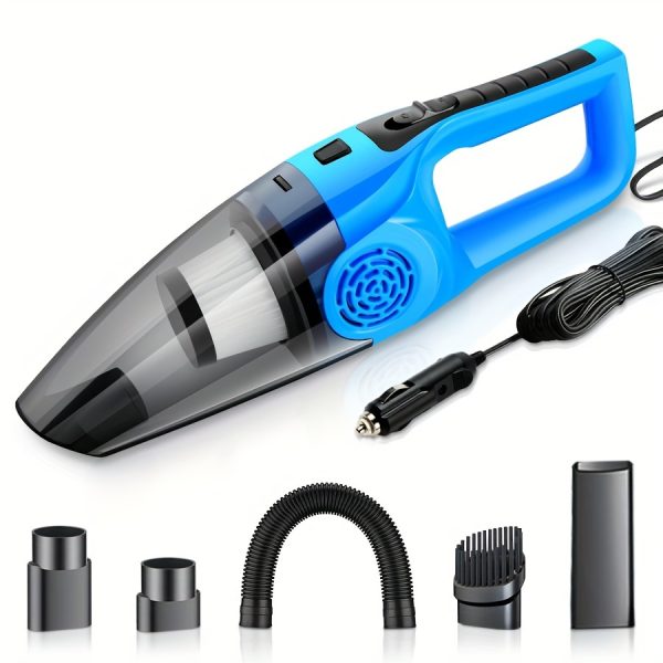 12V Car Vacuum Cleaner with Strong Suction – Handheld Auto Vac with 4 Cleaning Modes, Long Cord & 2 Nozzles – Compact Interior Cleaner for Pet Hair, Dust & Debris – Durable, Battery-Free Design - Image 7