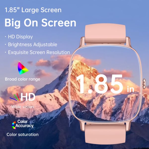 4.7cm HD TFT Screen Smartwatch – Wireless Calling, Fitness & Sleep Tracker, Sports Modes, Sedentary Alerts – Smart Watch with Realtek8763EWE Chip, USB Charging, Android & iOS Compatible - Image 4