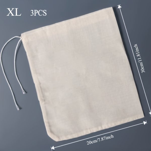 3pcs Reusable Fabric Cheesecloth – Multipurpose Muslin Cloth for Straining, Cooking, Baking, Juicing & Cheese Making - Image 3