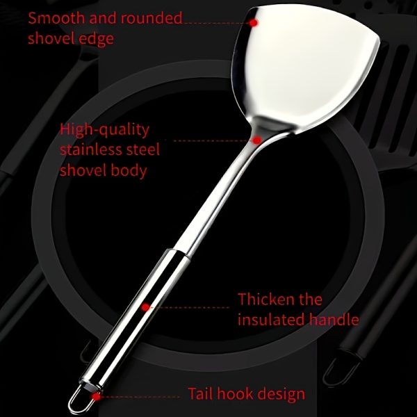 9pcs Stainless Steel Kitchen Utensil Set – Rust-Resistant Cooking & Serving Tools with Ergonomic Handles - Image 8
