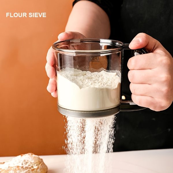 Stainless Steel Flour Sifter – Fine Mesh Baking Tool for Smooth, Lump-Free Dough & Cake Batter