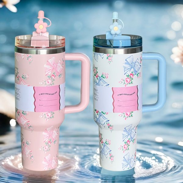 40-Ounce Tumbler with a Handle - Made of Stainless Steel - Image 2
