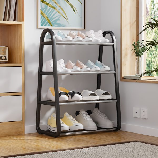A-Type 4-Layer Shoe Rack – Durable Plastic Shoe Organiser, Easy to Assemble & Space-Saving Design - Image 3