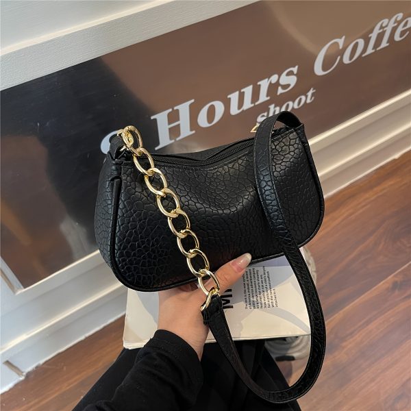 Women’s Houndstooth & Leopard Print Crossbody Bag – Retro Lightweight Shoulder Purse for Shopping, Work & Travel – Zip Closure & Polyester Lining - Image 3