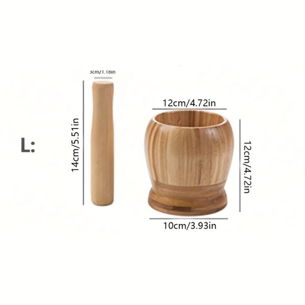 Premium Wooden Garlic Mincer & Pepper Grinder – Hand-Cranked Spice Mill for Herbs, Seeds, Avocado Sauce & Pills – Ergonomic, No Electricity Needed - Image 7
