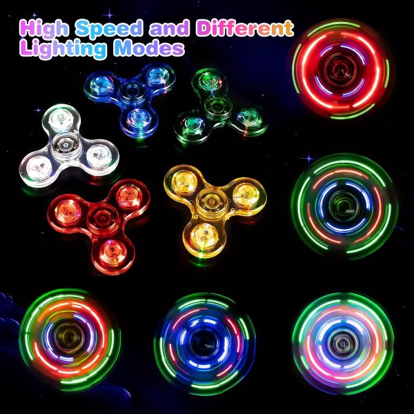 FIGROL LED Finger Top Toy – Flashing Light Spinner with GCC Button Battery – Fun Party Gift, Birthday Bag Filler, Classroom Prize, Halloween & Christmas Toy for Kids - Image 8
