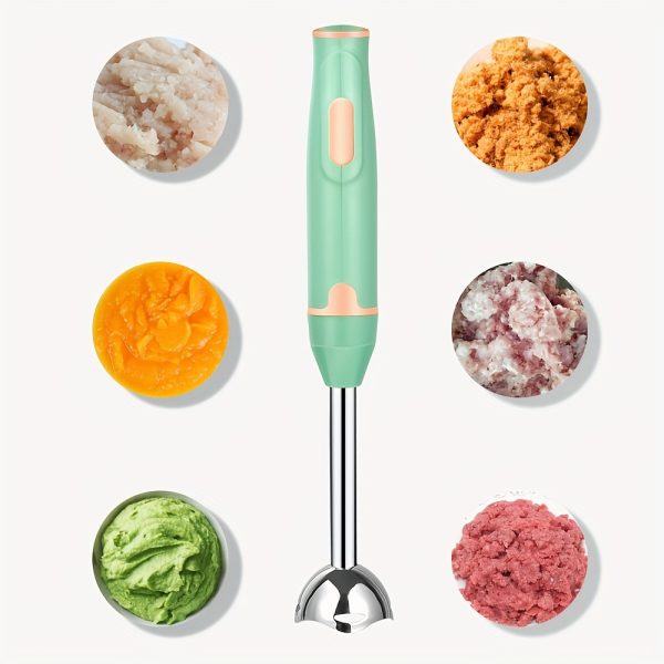 Handheld Immersion Blender with Stainless Steel Head – Includes 800ml Chopping Bowl & 600ml Smoothie Cup – Ergonomic Stick Blender for Smoothies, Purees, Soups – EU Plug, Durable Kitchen Appliance - Image 8