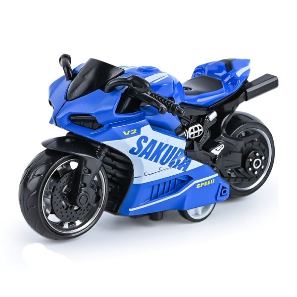 1pc Alloy Pull-Back Motorcycle Toy – Simulation Racing Model with Thick Anti-Fall Wheels – Durable & Wear-Resistant Motorbike for Kids’ Playtime Fun - Image 3