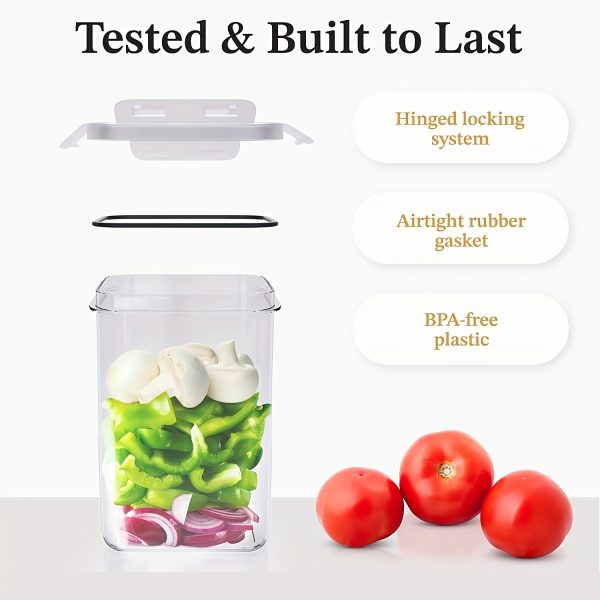 THELIFE 10pcs BPA-Free Plastic Food Storage Containers with Lids – Airtight, Stackable Meal Prep & Kitchen Organisation Set - Image 4