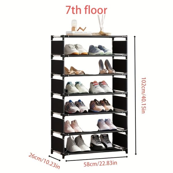 Space-Saving 7-Tier Shoe Rack – Stackable, Expandable & Easy to Assemble Shoe Organiser for Home & Entryway - Image 4