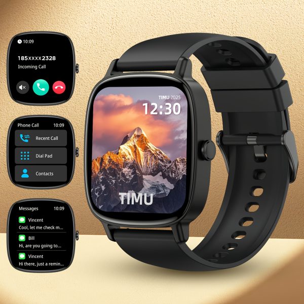 4.7cm HD TFT Screen Smartwatch – Wireless Calling, Fitness & Sleep Tracker, Sports Modes, Sedentary Alerts – Smart Watch with Realtek8763EWE Chip, USB Charging, Android & iOS Compatible - Image 3