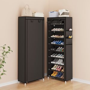 Multi-Layer Large Capacity Storage Rack with Dust Cover – Organiser with Zipper Closure for Clothes, Shoes & Household Items