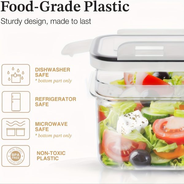 THELIFE 10pcs BPA-Free Plastic Food Storage Containers with Lids – Airtight, Stackable Meal Prep & Kitchen Organisation Set - Image 5