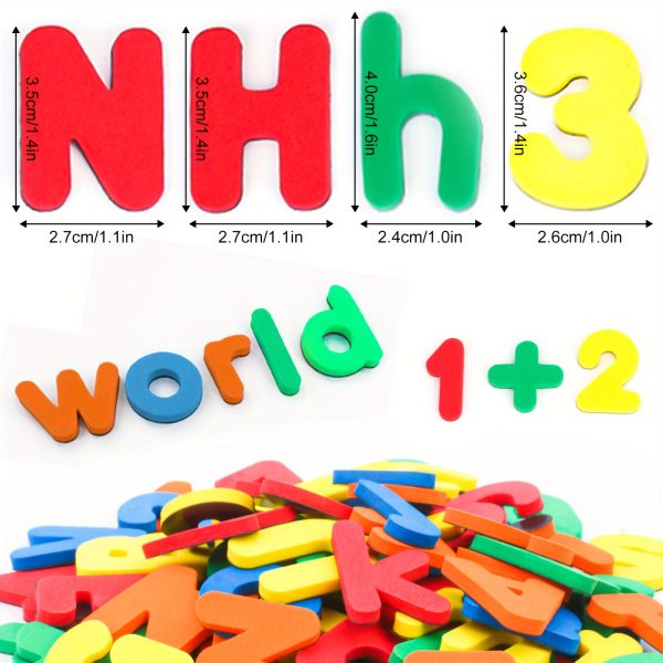 Magnetic Alphabet & Number Stickers for Kids – Educational Fridge Magnets for Spelling, Counting & Early Learning – Fun Classroom Toy & Gift for Back to School, Christmas, Halloween - Image 2