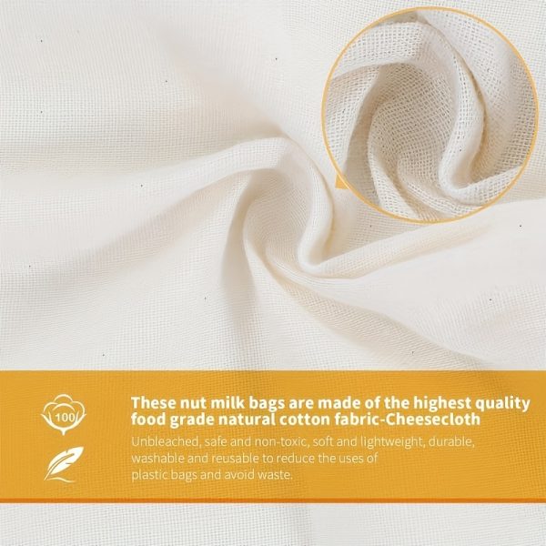 3pcs Reusable Fabric Cheesecloth – Multipurpose Muslin Cloth for Straining, Cooking, Baking, Juicing & Cheese Making - Image 16