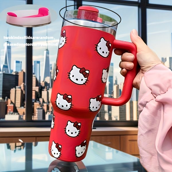 Sanrio Hello Kitty Stainless Steel Water Bottle with Handle – Cute & Durable Travel Flask for Daily Use, Juice & Car Rides - Image 5
