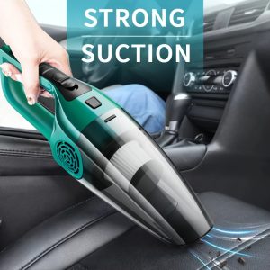 12V Car Vacuum Cleaner with Strong Suction – Handheld Auto Vac with 4 Cleaning Modes, Long Cord & 2 Nozzles – Compact Interior Cleaner for Pet Hair, Dust & Debris – Durable, Battery-Free Design