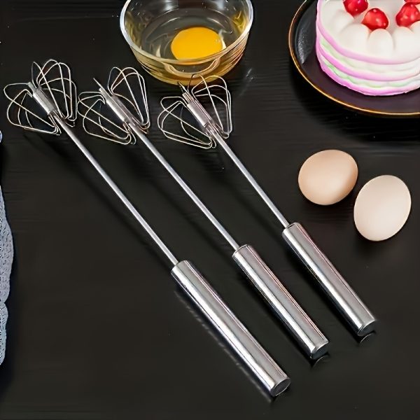Wireless Hand Mixer – 4-Speed Manual Egg Beater with Metal Blades, No-Electricity Kitchen Tool for Baking & Cooking - Image 7