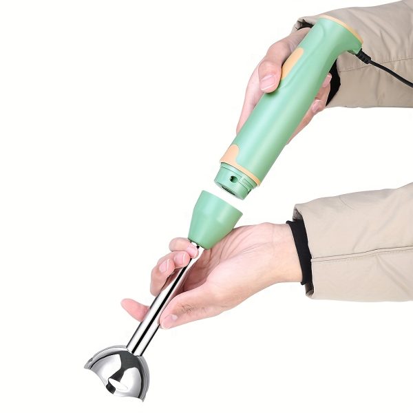 Handheld Immersion Blender with Stainless Steel Head – Includes 800ml Chopping Bowl & 600ml Smoothie Cup – Ergonomic Stick Blender for Smoothies, Purees, Soups – EU Plug, Durable Kitchen Appliance - Image 11