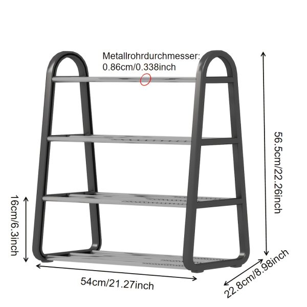 A-Type 4-Layer Shoe Rack – Durable Plastic Shoe Organiser, Easy to Assemble & Space-Saving Design - Image 4