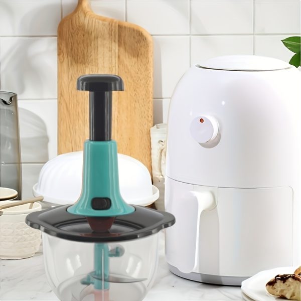 Quick Manual Press Chopper – Easy-to-Use Vegetable, Fruit & Herb Chopper for Salsa, Pesto & Puree – Durable Kitchen Essential & Holiday Gift - Image 4