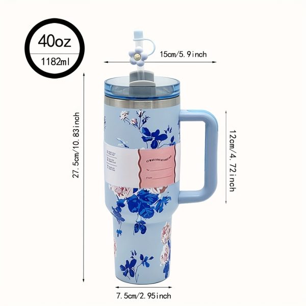 40-Ounce Tumbler with a Handle - Made of Stainless Steel - Image 4