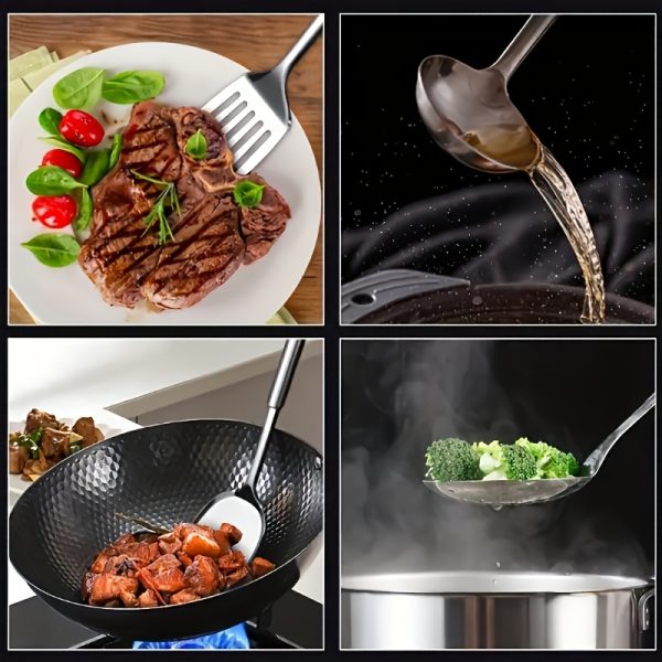 9pcs Stainless Steel Kitchen Utensil Set – Rust-Resistant Cooking & Serving Tools with Ergonomic Handles - Image 10