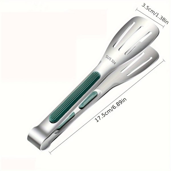 Stainless Steel Kitchen Cooking Tongs – Heat-Resistant Silicone Grip, Food & Bread Serving Tongs – Small, Medium, Large – Dishwasher Safe - Image 8