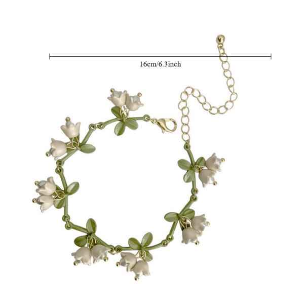 Lily of the Valley Jewellery Set – Elegant Bracelet, Necklace & Earrings Set for Women – Floral Gift Set - Image 5
