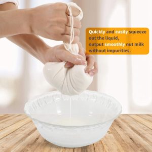 3pcs Reusable Fabric Cheesecloth – Multipurpose Muslin Cloth for Straining, Cooking, Baking, Juicing & Cheese Making