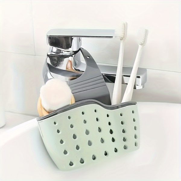 Adjustable Snap-On Kitchen Sink Organiser – Space-Saving Hanging Drain Basket for Sponges, Soap & Cleaning Tools - Image 4