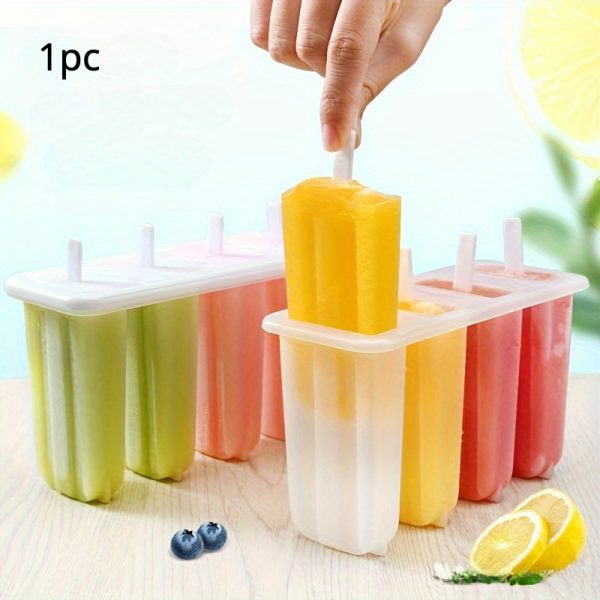 4-Cavity Reusable Popsicle Mould – DIY Ice Pop Maker with Easy-Clean Polypropylene Material - Image 2